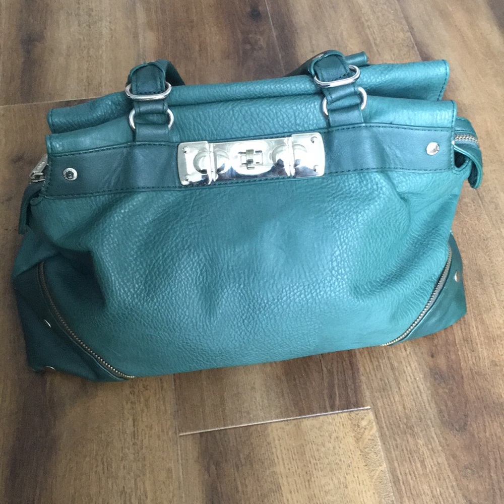 Olivia + joy New York dark green purse